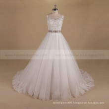 Charming A-line Long Train Wedding Gown With Exquisite Beads Lace